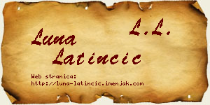 Luna Latinčić vizit kartica